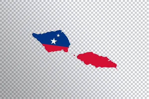 Прапор Самоа Карті Прозоре Тло Клейпуючий Шлях — стокове фото