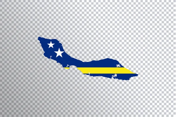 Curacao Vlajka Mapě Průhledné Pozadí Ořezávání Cesta — Stock fotografie
