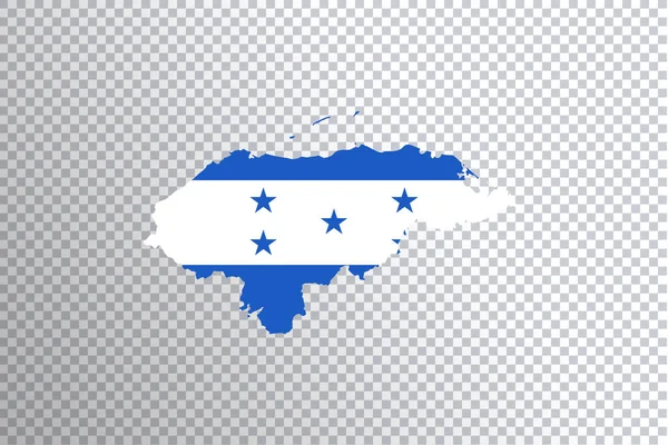 Bandiera Honduras Sulla Mappa Sfondo Trasparente Percorso Ritaglio — Foto Stock
