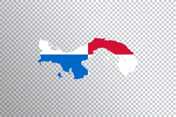 Panamská Vlajka Mapě Průhledné Pozadí Střihací Cesta — Stock fotografie
