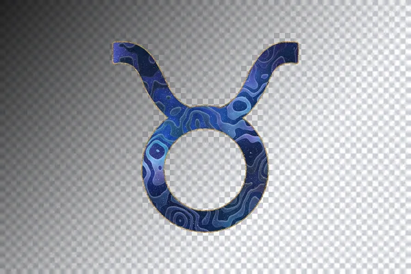 Taurus Zodiákus Jel Éjszakai Égbolt Vágási Útvonal Horoszkóp Szimbólum — Stock Fotó