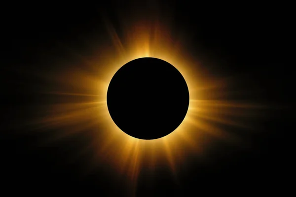 Total Solar Eclipse Astronomický Fenomén Když Měsíc Prochází Mezi Planetou — Stock fotografie