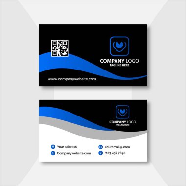 Mavi profesyonel kartvizit şablonu