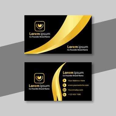 Modern kartvizit tasarım şablonu, temiz profesyonel kart şablonu.