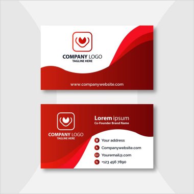 Modern business card design template, Clean professional business card template.