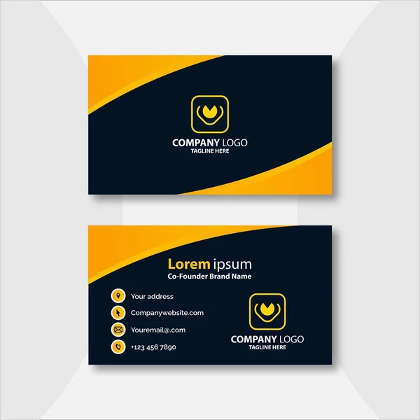 Clean Professional Business Card Template — Stock Vector