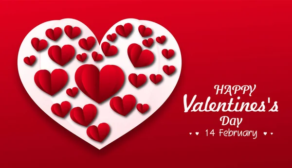 Valentine Day Background Heart Made Hearts — Stockový vektor