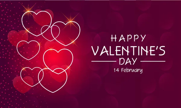 Valentine Day Background Golden Hearts — Wektor stockowy