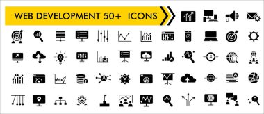 Hava durumu simgeleri ağ için hizaya girsin. Hava, bulutlar, rüzgar, güneş, ay, kar taneleri, güneşli bir gün.