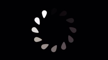 animasyon - çember simgesi yükleme gif, ekran gif, yükleme videosu, spin gif, video yükleme animasyonu, video yükleme, siyah arkaplan