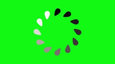 animasyon - çember simgesi yükleme gif, ekran gif, yükleme videosu, spin gif, video yükleme animasyonu, video yükleme, yeşil arkaplan