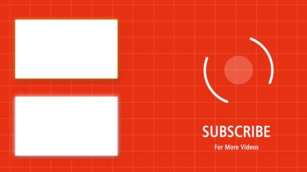 Youtube End Screen End Screen Анимация — стоковое видео