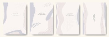 Soyut suluboya fırça darbeleri seti. vektör illüstrasyonu.