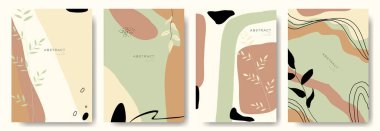 Soyut arkaplanı olan kartlar. vektör illüstrasyonu