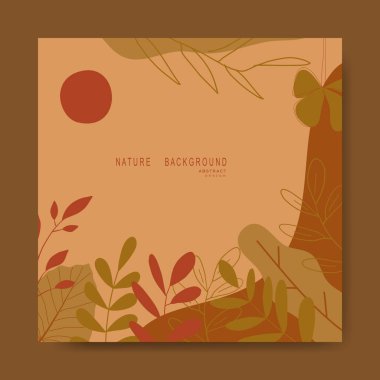 sonbahar yaprakları ve yaprakları vektör illüstrasyonu