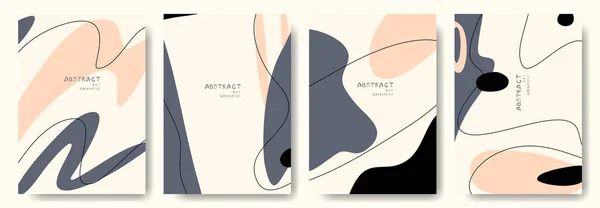Ensemble Milieux Abstraits Modernes Illustration Vectorielle — Image vectorielle