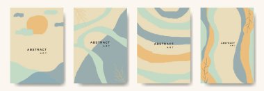 Modern soyut örtüler seti. Moda vektör illüstrasyonu.