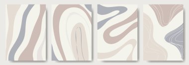 Abstract background with shapes and line art. Copy space for text. Vector illustration