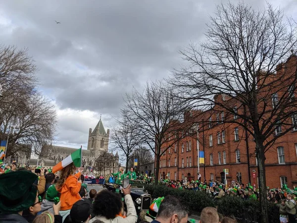 Dublin Irland 2022 Saint Patrick Day Stöd Ukraina — Stockfoto