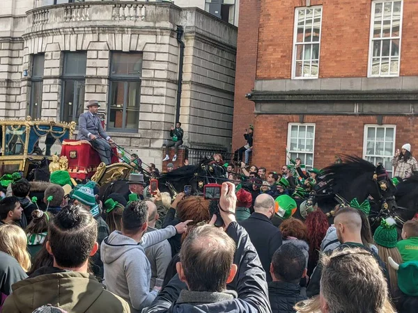 Dublín Irlanda 2022 Día San Patricio Apoyo Ucrania — Foto de Stock