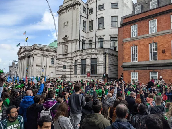 Dublín Irlanda 2022 Día San Patricio Apoyo Ucrania —  Fotos de Stock