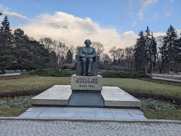 Monument Ignacy Jan Paderewski Polish Pianist Composer Statesman Public Figure — Stock Photo, Image