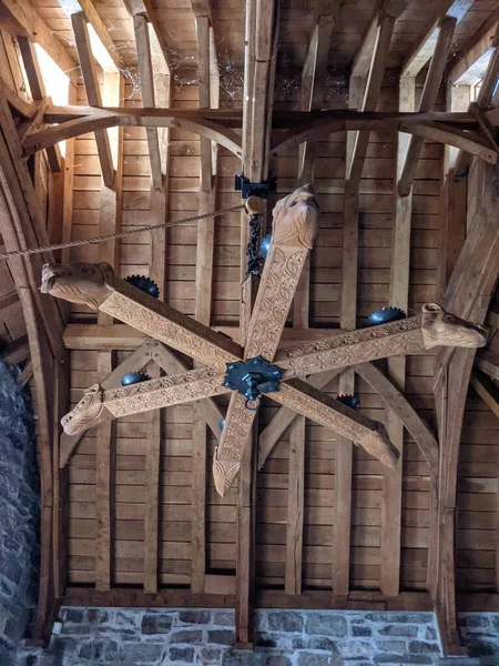 Candlestick Στο Ταβάνι Του Swords Castle Πρώιμο Μεσαιωνικό Κάστρο Που — Φωτογραφία Αρχείου