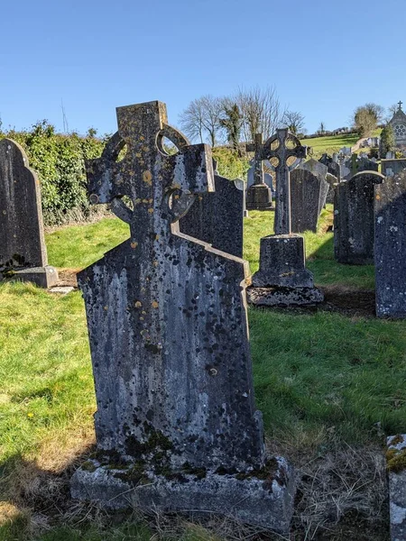 Kutsanmış Üçlü Kilise Mezarlığı Moone Kildare Rlanda — Stok fotoğraf