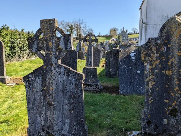 Kutsanmış Üçlü Kilise Mezarlığı Moone Kildare Rlanda — Stok fotoğraf