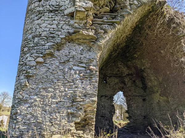 Ερείπια Της Οχυρωμένης Εκκλησίας Killelan Kildare — Φωτογραφία Αρχείου