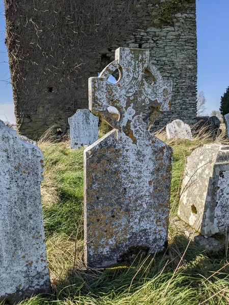 Killelan Kalıntıları Kilisesi Kildare Mezarlığı Rlanda — Stok fotoğraf