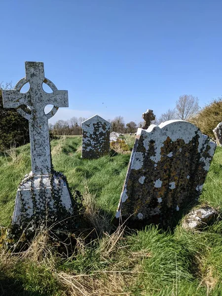 Killelan Opevněný Kostel Hřbitov Raně Středověké Irsko — Stock fotografie