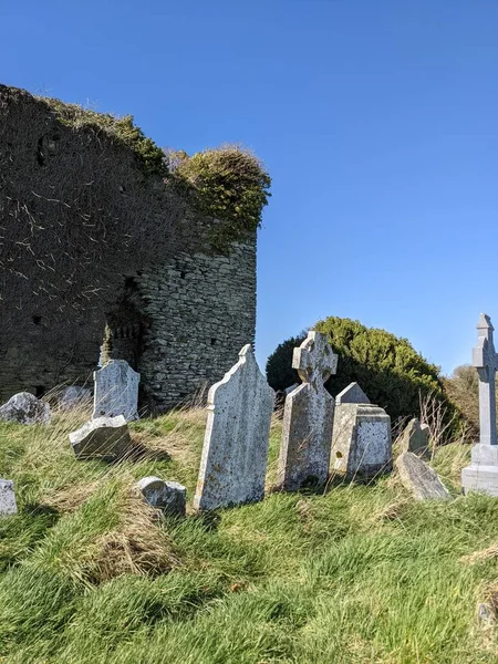 Killelan Fortificado Cemitério Igreja Início Irlanda Medieval — Fotografia de Stock