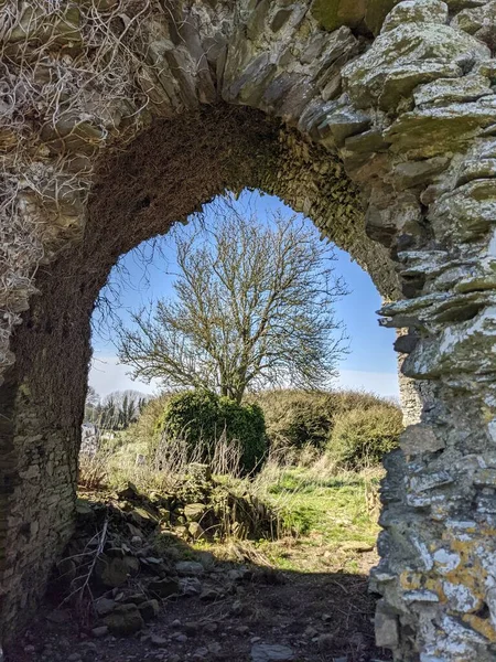 Ερείπια Της Οχυρωμένης Εκκλησίας Killelan Kildare — Φωτογραφία Αρχείου