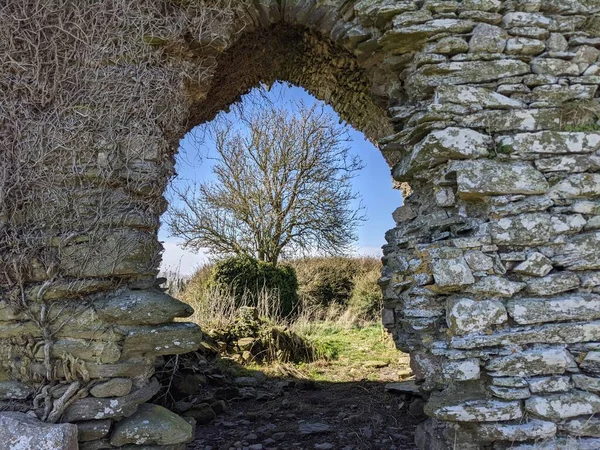 Ruínas Igreja Fortificada Killelan Kildare — Fotografia de Stock