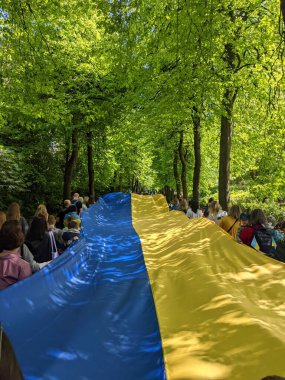 Dublin, İrlanda - 8 Mayıs 2022: Rus istilasına karşı protesto.