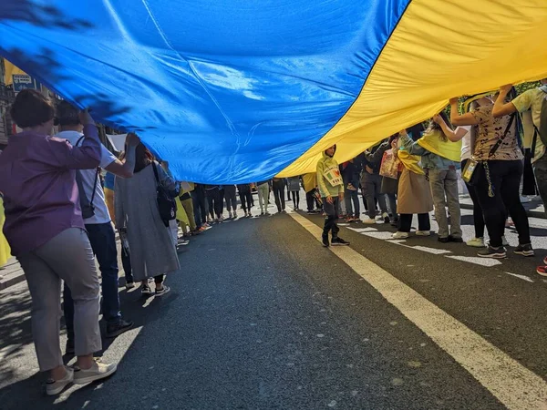 爱尔兰都柏林 2022年5月8日 抗议俄罗斯入侵乌克兰 — 图库照片