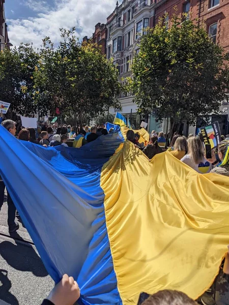 Dublin Ireland May 2022 Protest Russian Invasion Ukraine —  Fotos de Stock