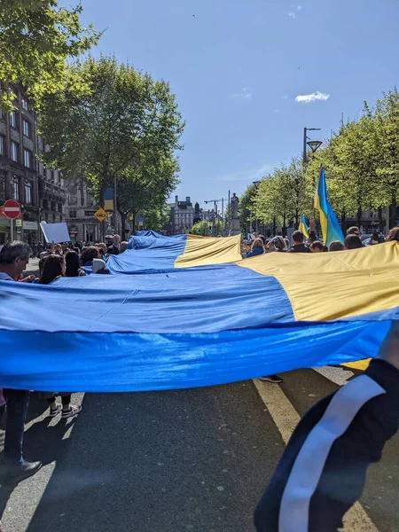 Dublin Ireland May 2022 Protest Russian Invasion Ukraine —  Fotos de Stock