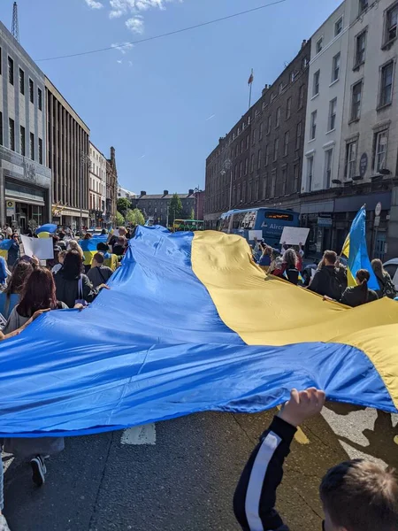 Dublin Ireland May 2022 Protest Russian Invasion Ukraine —  Fotos de Stock