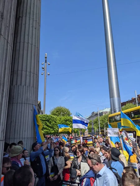 Dublin Irsko Května 2022 Protest Proti Ruské Invazi Ukrajinu — Stock fotografie