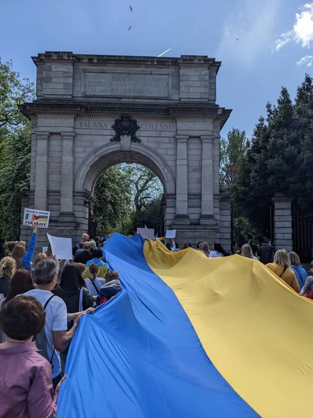 Dublin Irland Maj 2022 Protester Mot Rysk Invasion Ukraina — Stockfoto