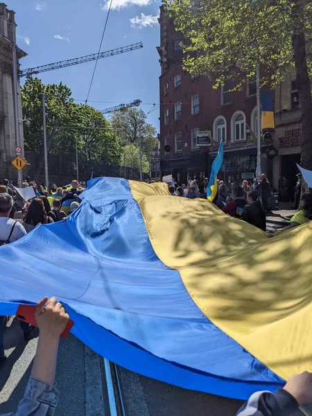 Dublin Ireland May 2022 Protest Russian Invasion Ukraine —  Fotos de Stock