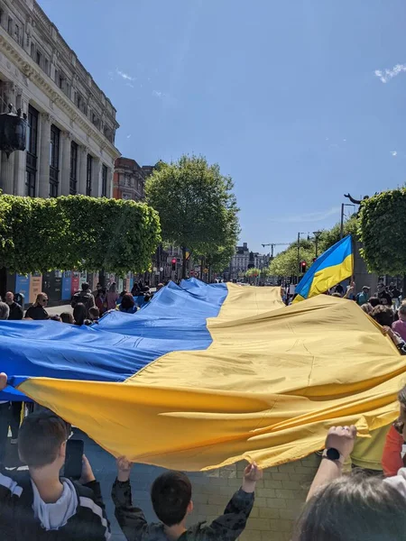 Dublin Rlanda Mayıs 2022 Rus Istilasına Karşı Protesto — Stok fotoğraf