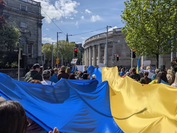 Dublin Ireland May 2022 Protest Russian Invasion Ukraine —  Fotos de Stock