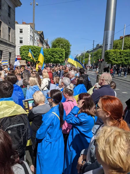 Dublin Ireland May 2022 Protest Russian Invasion Ukraine —  Fotos de Stock