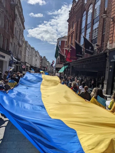 Dublín Irlanda Mayo 2022 Protesta Contra Invasión Rusa Ucrania —  Fotos de Stock