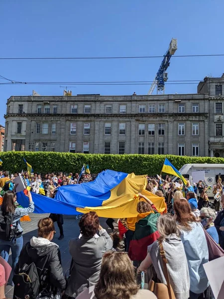 Dublin Rlanda Mayıs 2022 Rus Istilasına Karşı Protesto — Stok fotoğraf