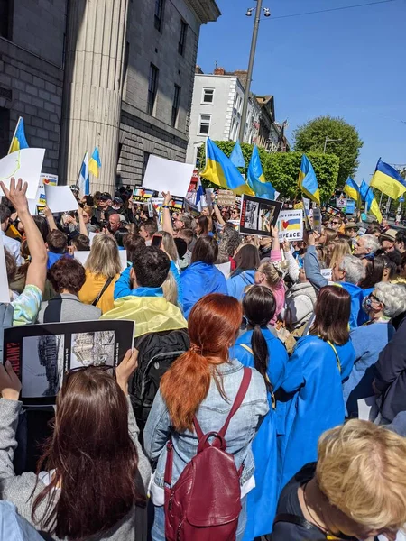 Dublin Rlanda Mayıs 2022 Rus Istilasına Karşı Protesto — Stok fotoğraf