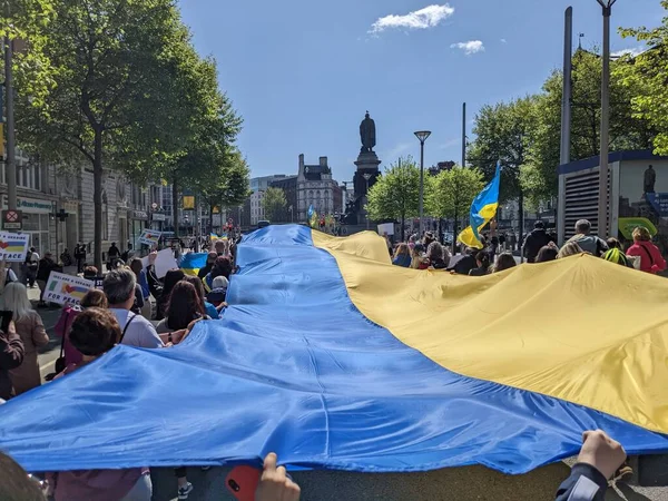Dublín Irlanda Mayo 2022 Protesta Contra Invasión Rusa Ucrania —  Fotos de Stock